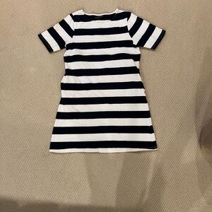 Nursing Queen Navy & White Striped Nursing Dress XS, Pockets/Stretchy